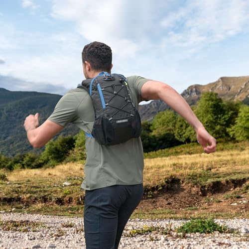 Lightweight Hydration Backpack, Running Backpack with 2L Water Bladder - color: Blue