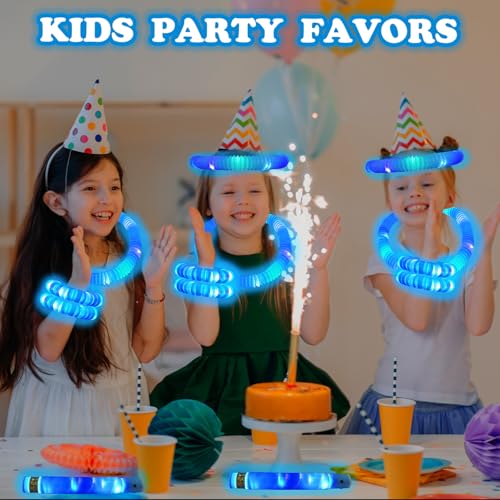 12-24 PCS Blue Glow Sticks Halloween Party Favors Toys for Kids Adults - style: Blue