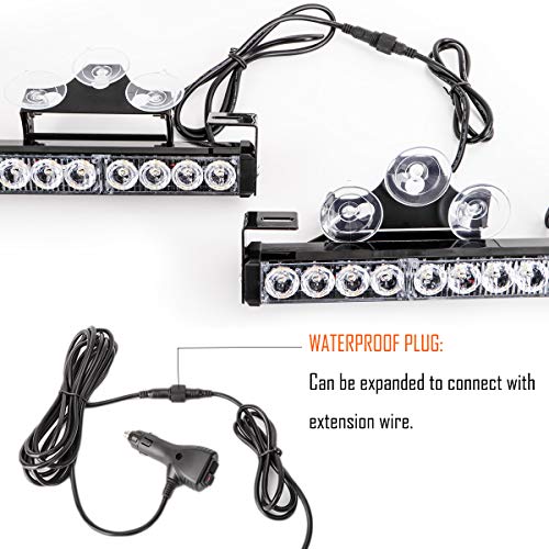 2 in 1 Emergency Strobe Traffic Advisor Light Bar 21 Flash Patterns - color: Blue/White