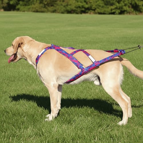 Weight Pulling Harness for Dogs – Running, Sled, Canicross & Large - color: Red, size: XL