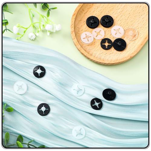 Wavwavw 12 Race Bib Clips Running Number Holder - color: Clear and Black