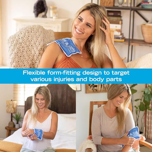 Roscoe Medical Gel Soft Flexible Ice Packs for Injuries, Reusable Freezer Hot and Cold Pack, Cold Compress & Cooling Gel Pad for Shoulder, Hip, Leg, Arm, Ankle & Foot Injury, 5 x 10 Inches, Small - size: Small, 5" x 10"