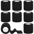 Tindobewan Self Adhesive Bandage Wrap, 2 Inches 8 Rolls Black - color: Black, size: 2 Inch