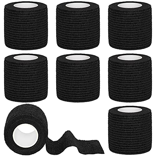 Tindobewan Self Adhesive Bandage Wrap, 2 Inches 8 Rolls Black - color: Black, size: 2 Inch