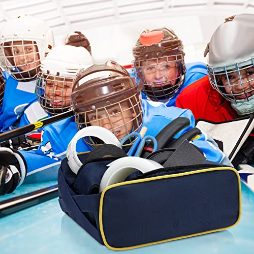 Oudain Hockey Tape Accessory Bag Large Capacity Bag with Double Zipper for Tape Wax Scissors Repair Kit Office Hockey Supplies