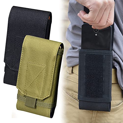Universal Tactical MOLLE Holster Army Mobile Phone Belt Pouch EDC Security Pack Carry Accessory Kit Waist Bag Case Compatible iPhone 13 14 15 Pro XS Max XR 7 8 Plus for Samsung Galaxy S10 S9 S8 Plus - color: #A (Big)