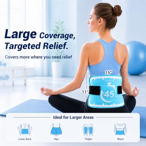 Comfytemp Gel Ice Packs for Injuries Reusable, 45 Min Long Lasting Ice Pack