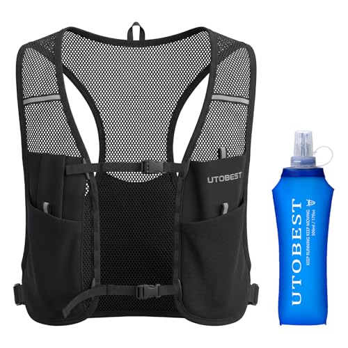 UTOBEST Minimalist Running Hydration Vest with 500ml Soft Flask,Lite M3 - size: ML(33.1"-44.9")