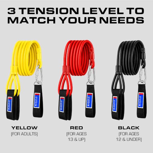 Bucwild Sports Baseball Resistance Bands - Pitching Bands for Youth & Adult - color: Yellow Bands (Adult)