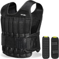 Beatboost Weighted Vest Men,20lb/30lb/40lb/50lb/60lb Adjustable Weight Vest - color: Black, size: 30LB