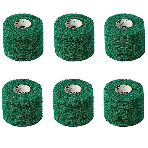 Powerflex Stretch Athletic Tape - 6 Rolls - color: Green, size: 2" x 6 yds