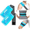 Ice Packs for Injuries Large 2 Packs Hot Cold Gel Pack with Strap Blue - color: Blue, size: Large 13 x 6 Inch