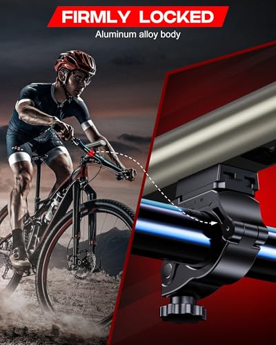Bike Light Set, Prasky Rechargeable Bicycle Lights Front and Rear, Aluminum