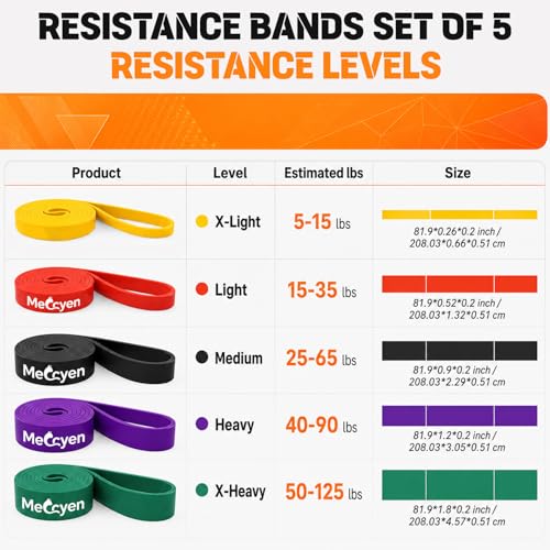 Exercise Bands Resistance Bands Set with Handles for Home Workouts