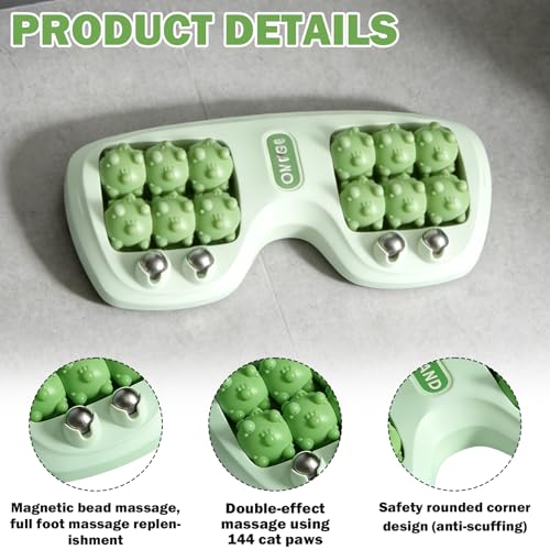 Foot Massager Roller,Foot Massage Roller,Foot Roller Massager Plantar Fasciitis For Pain Relief, Stress Relief And Improved Circulation, Portable Reflexology Tool For Home And Office Use(green) - color: Green