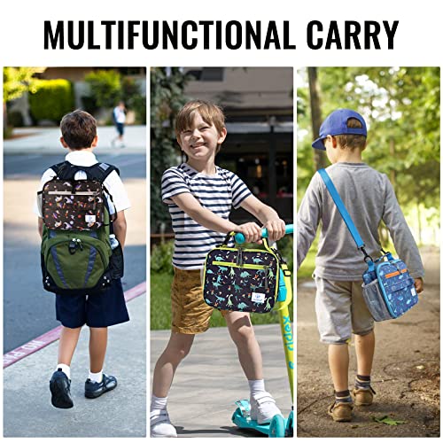 Genteen Lunch Box Kids, Prints Insulated Lunch Bag Kids Boys Girls,Soft Bag Mini Cooler Back to School Thermal Meal Tote Kit Lunch Box for School,Work,Outdoor - Astronaut - color: P-1pk Astronaut