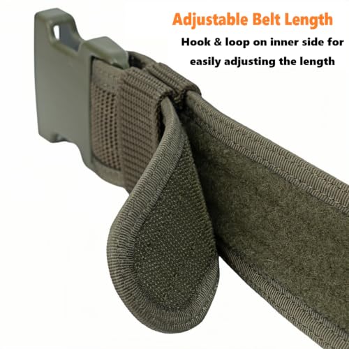 Security EMS EMT Firefighters Work Belt 2" Wide Camping Hiking Utility Tool Belt Airsoft Paintball Gear Holster Belt - color: Green(2 Inch Width), size: Medium