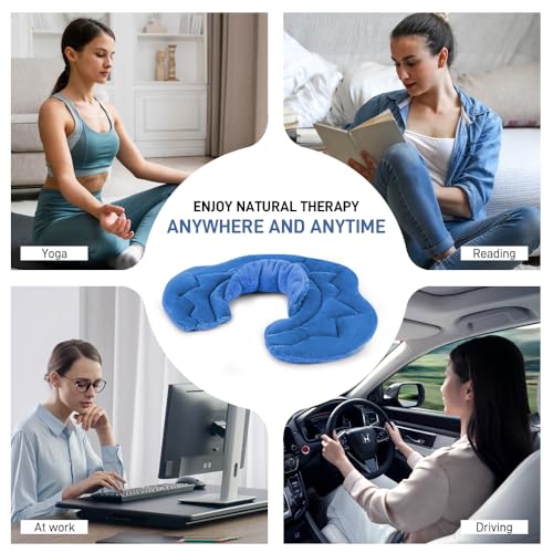 Microwavable Heat Pad for Neck and Shoulders, Warm Compress Wrap, Blue - color: Heat Pad03 -Blue