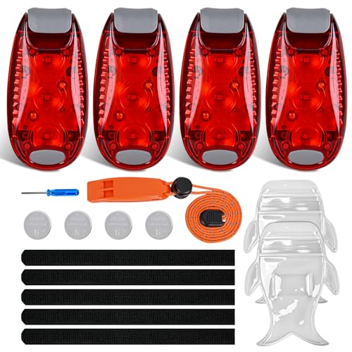 Nilight LED Safety Light 4PCS Red Marine Navigation Bike Tail Lights - color: 3LED Safety Light-Red