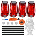 Nilight LED Safety Light 4PCS Red Marine Navigation Bike Tail Lights - color: 3LED Safety Light-Red