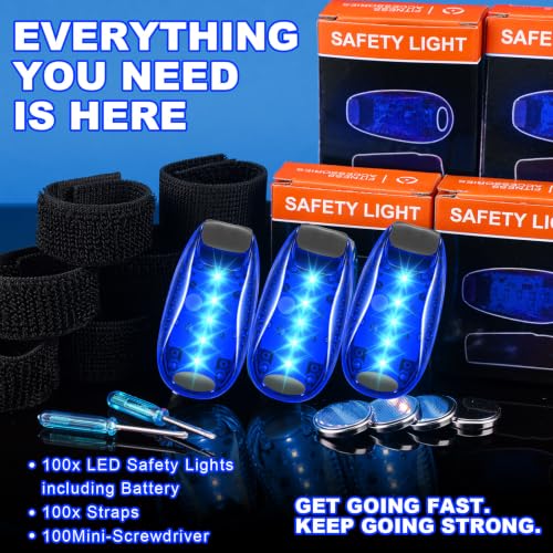Copkim 30/60/100 Pcs LED Running Light Bulk - color: Blue