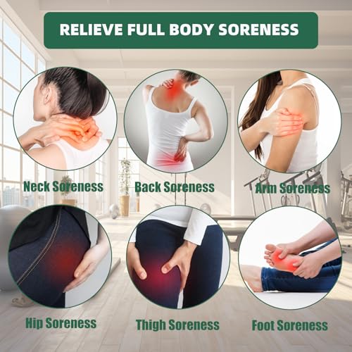 Ergonomic Deep Tissue Massager, Back Cane with 12 Massage Nodes for Neck, Back & Shoulder, Detachable Muscle Knot Relief Tool, Full Body Self Massage for Tension Relief (Green)