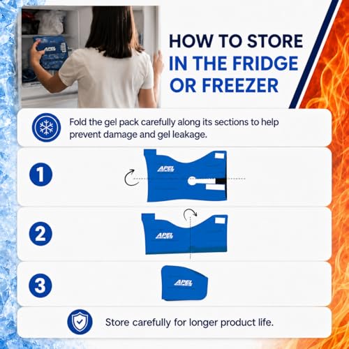 APEL Gel Cold & Hot Shoulder Pack, Reusable Wrap, Flexible Pain Compress