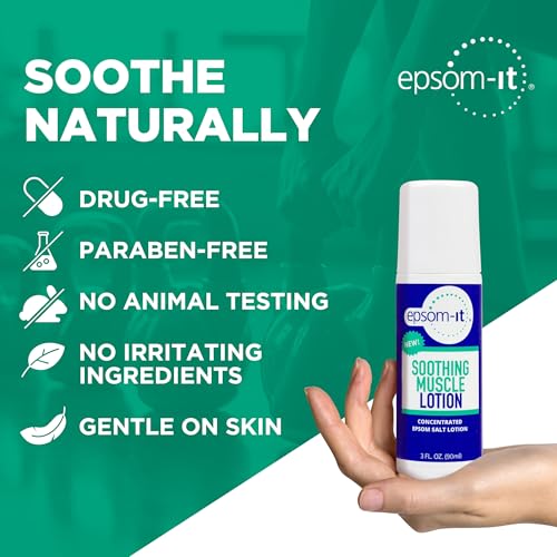 EPSOM-IT Soothing Muscle Roll On Magnesium Lotion, Epsom Salt, Arnica, 3 Oz - size: 3 Fl Oz (Pack of 1)