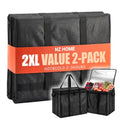 NZ home Insulated Food Delivery Bag, Grocery Cooler & Catering Tote - color: Black, size: 2XL