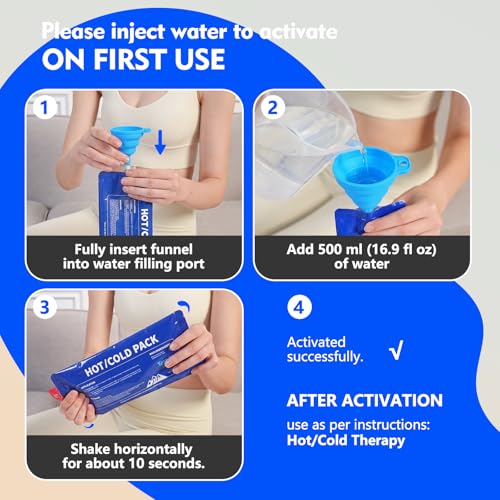 Reusable Hot and Cold Ice Packs for Injuries Long Lasting Reusable Gel Wraps for Shoulder Back Knee Joint Pain Muscle Soreness and After Surgery 3pcs with Strap 10.5"x4.3"x1.2"