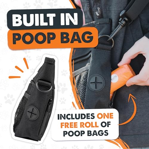 Mighty Paw Dog Training Treat Pouch, No-Spill Magnetic Clasp, Black - color: Deluxe - Black