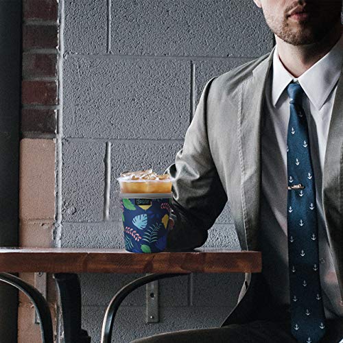 Reusable Insulated Neoprene Iced Coffee Sleeve, Hot & Cold Drink Cooler Cover for 16-32oz Cups, Compatible with Starbucks/Dunkin/McDonalds, Durable Beverage Holder for Cold Soda, Multi-Pattern Options - color: Pattern3