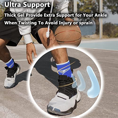 Luwint Ankle Brace for Kids 12-14 & Teenager - Foot Sleeve Support with Adjustable Wrap & Gel Stabilizer for Sprain Tendonitis and Basketball Sports (1 Piece)