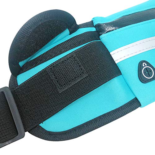 allydrew Adjustable Neoprene Running Belt, Waterproof Fanny Pack, Workout Pouch for Running Jogging Hiking, Blue - color: Blue