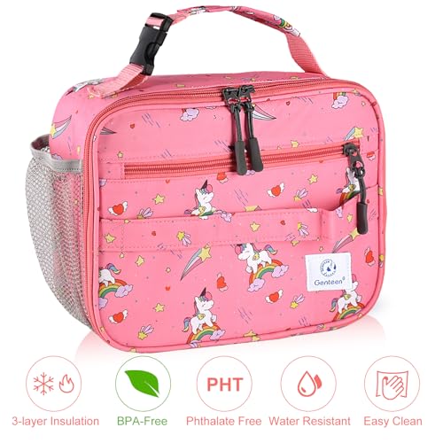 Genteen Kids Insulated Lunch Box for Boys Girls,Back to School,Office - color: P-1pk Star