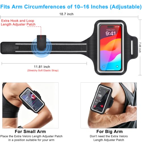 Running Armband Phone Holder with Card Slot for Gym Workout 2 Pack - size: 2 Pack