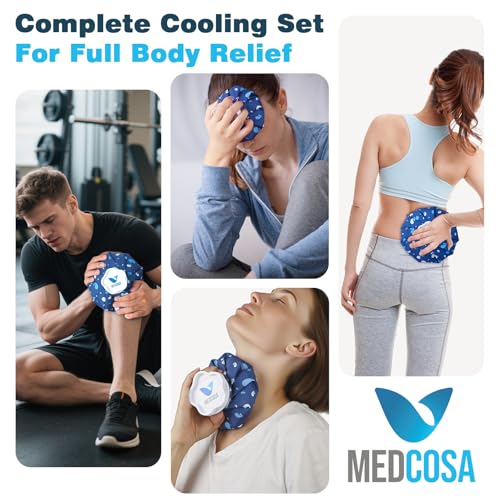 Medcosa Ice Bag 11" (27.9cm) | One Size fits All | Stay Dry, Stay Cool with Our Reusable Soft Fabric Ice Pack | Ideal for Sport Injuries, R.I.C.E Treatment, Scrapes & Headaches - style: Ice Bag - 11 Inches