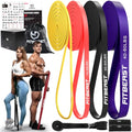 FitBeast Resistance Bands Set, Pull Up Assist Bands for Strength Training, Pilates, Yoga, Powerlifting, Stretching, Mobility Exercises, Muscle Toning, Full Body Workout - color: Rainbow（5-80 lbs)