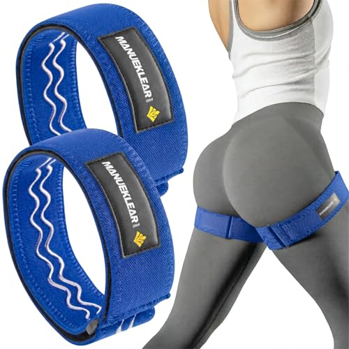 MANUEKLEAR Non-Slip Blood Flow Restriction Bands, BFR Booty Bands for Women - color: Blue