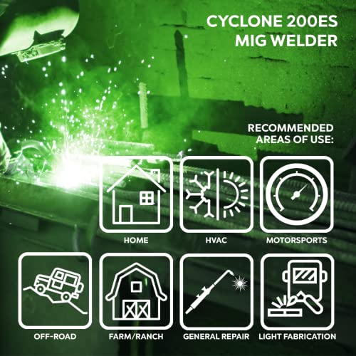 Everlast Cyclone 200ES MIG Welder - 180 Amp, Dual Voltage 110/220V, IGBT Inverter, MIG & Stick Capability