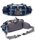 Outdoor Fanny Pack Hydration Waist Pack 2 Water Bottle Holder Men Women - color: Blue