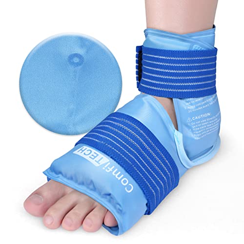 ComfiTECH Ankle Ice Pack Wrap Reusable Heel Cold Sleeve