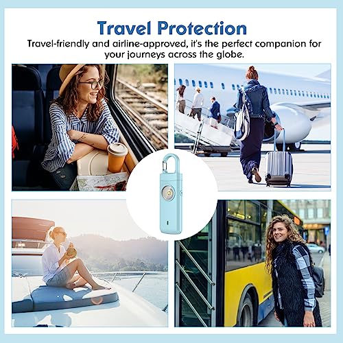 Rechargeable Personal Alarm for Women, College Dorm Essentials - color: Aqua