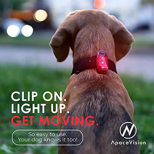 LED Safety Light (2 Pack) with Bonus Items – Clip On Strobe/Running Lights for Runners, Dogs, Bikes, Walking and More - color: Red