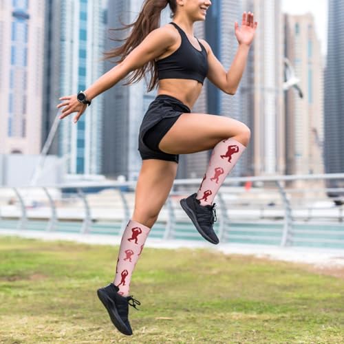 Hen Floral Compression Socks for Women Men - color: Bigfoot Heart