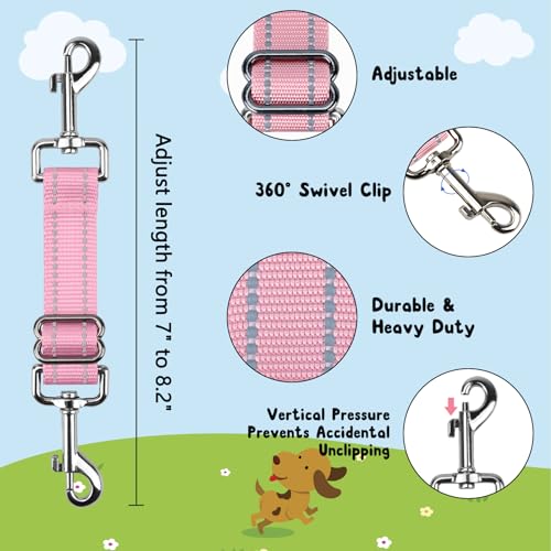 YUEPET Dog Safety Collar Clips 5 Pack Adjustable Prong Collar Backup Clips - color: Blue+Rose red+Orange+Pink+Green