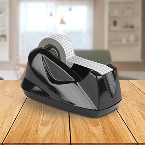 Acrimet Desktop Tape Dispenser, Premium, Non-Skid Base, Plastic, Black - color: Vert Rainbow