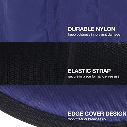 Comfpack Ankle Ice Pack Wrap Heel Ice Pack for Pain Relief, Hot Cold Therapy Cold Pack for Plantar Fasciitis, Achilles Tendonitis, Ankle Sprain, Foot Pain, 2Packs - color: Dark Blue-2 Pack
