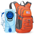 Maelstrom Lightweight Hydration Hiking Backpack with 2L/3L Water Bladder - color: 2.Orange, size: 2L Bladder