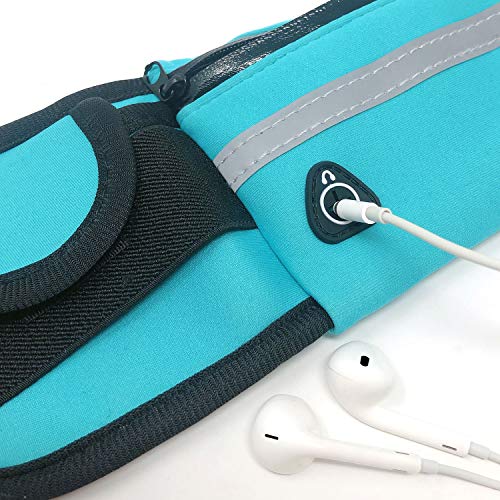 allydrew Adjustable Neoprene Running Belt, Waterproof Fanny Pack, Workout Pouch for Running Jogging Hiking, Blue - color: Blue
